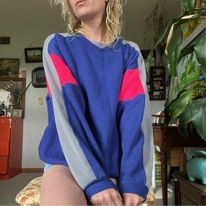 Vintage 80s color block sweatshirt
